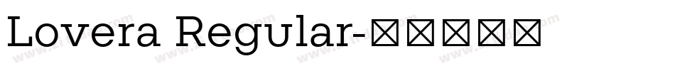 Lovera Regular字体转换